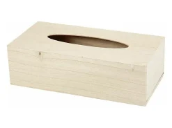2 cajas de pañuelos de madera 27 x 14 x 8 cm