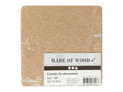 6 posavasos de madera, para decorar - 10 x 10 cm