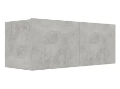 3 pzas Muebles TV madera ingeniería gris hormigón YOE35509