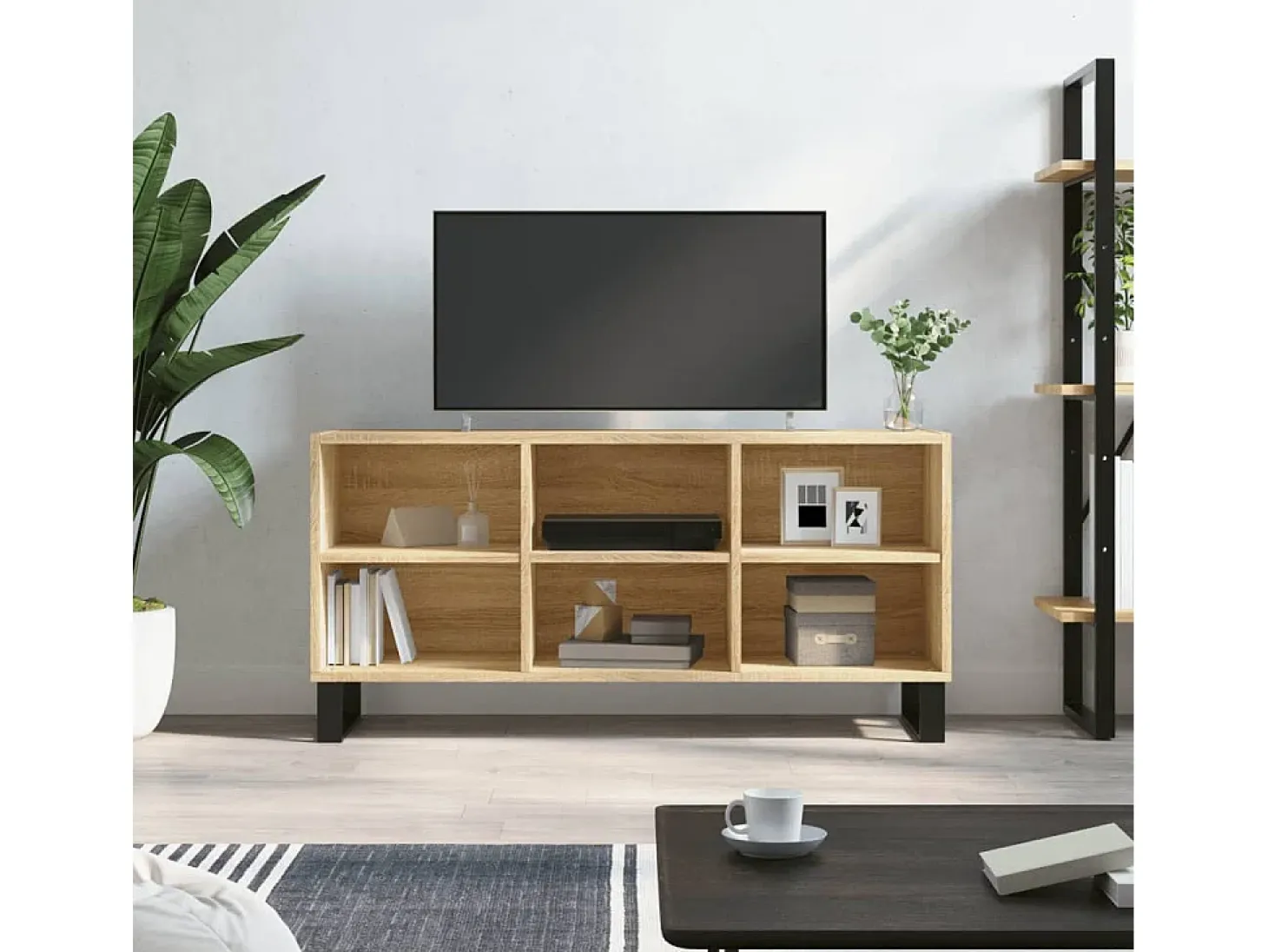 Adolfo Mueble de TV madera de ingeniería roble Sonoma 103,5x30x50 cm