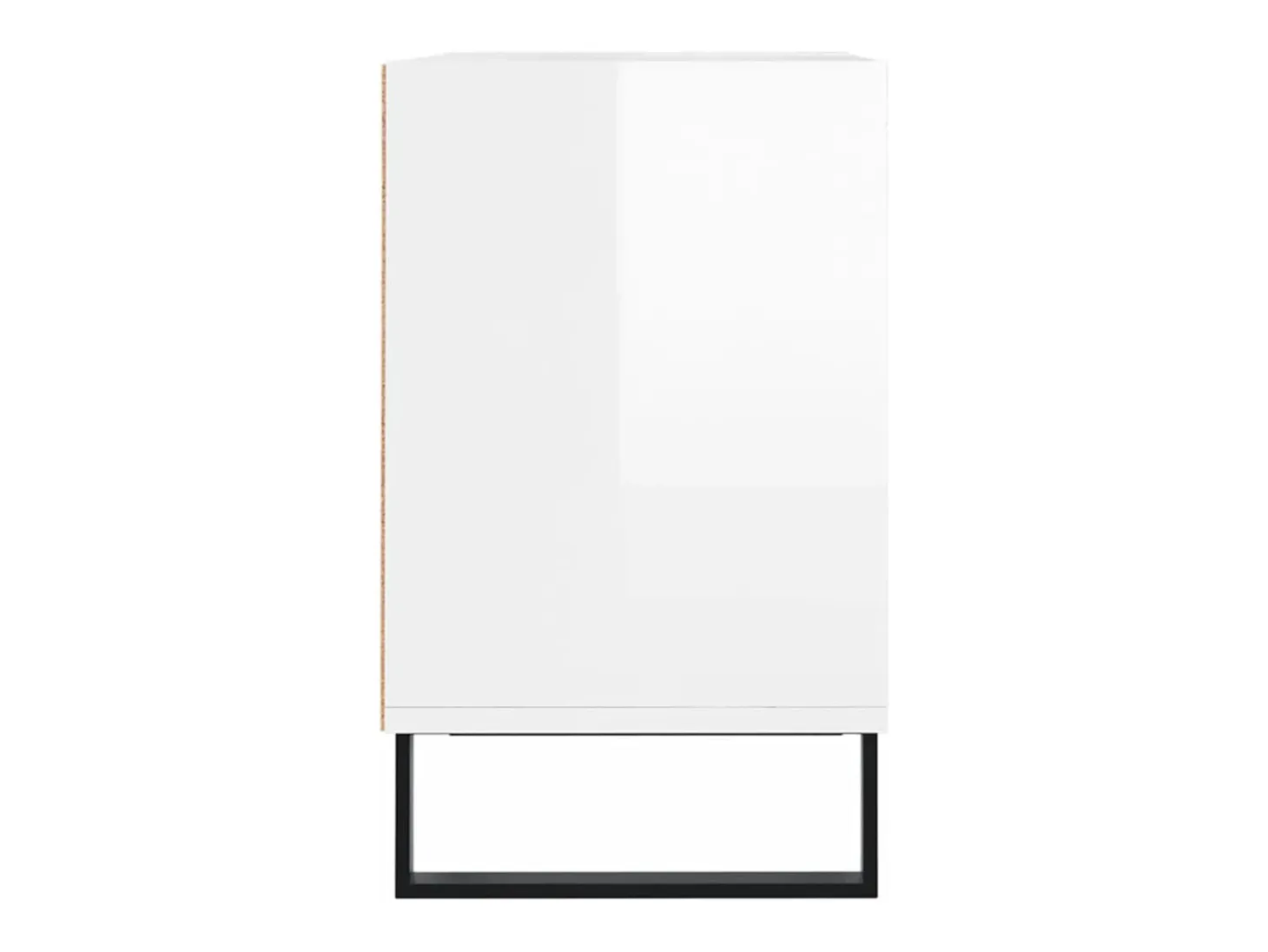 Adolfo Mueble de TV madera de ingeniería blanco brillo 103,5x30x50 cm