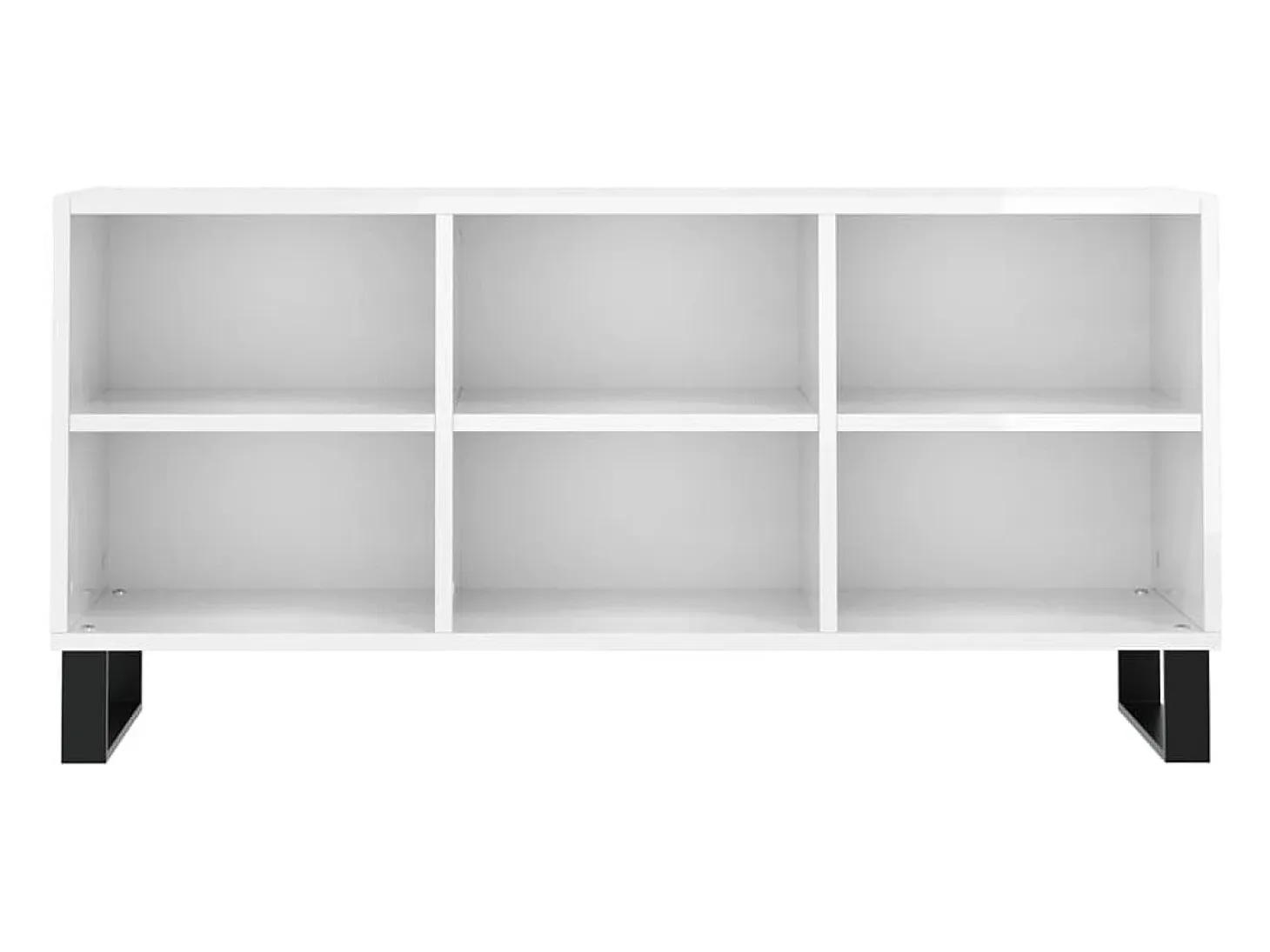 Adolfo Mueble de TV madera de ingeniería blanco brillo 103,5x30x50 cm