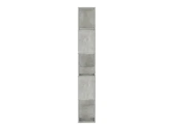 Adrik Estantería madera contrachapada gris hormigón 80x24x159cm