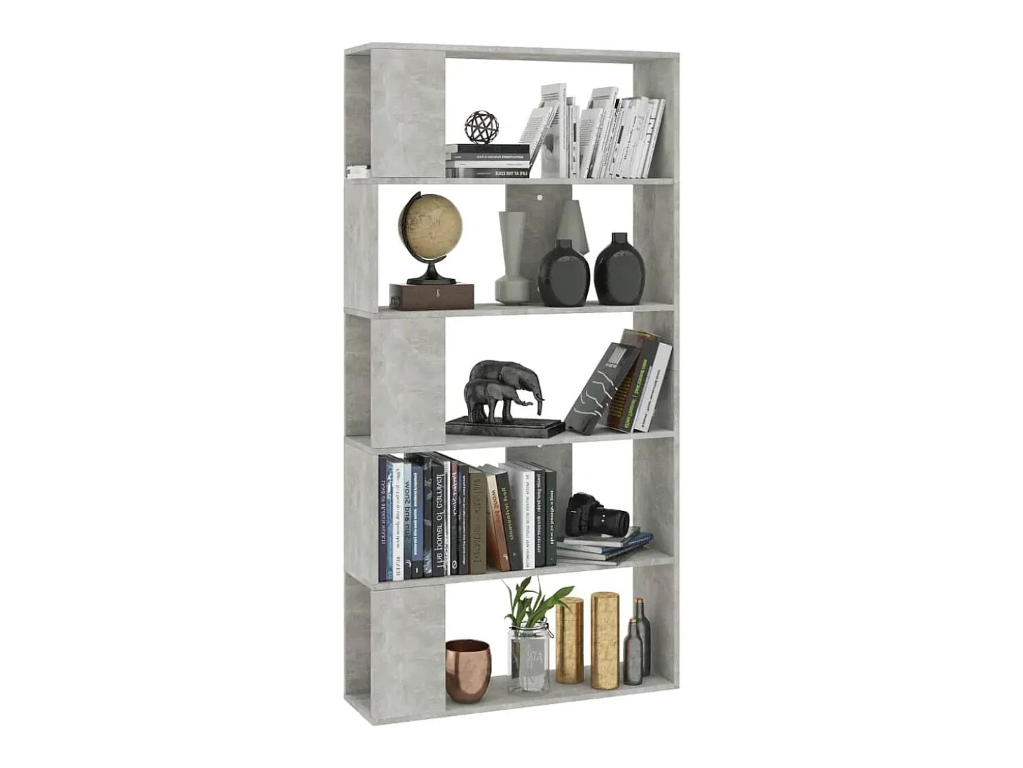 Adrik Estantería madera contrachapada gris hormigón 80x24x159cm