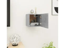 Ahakista Mueble de salón de pared gris hormigón 30,5x30x30 cm
