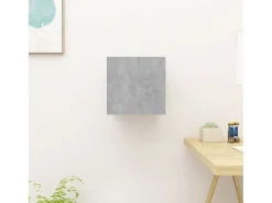 Ahakista Mueble de salón de pared gris hormigón 30,5x30x30 cm