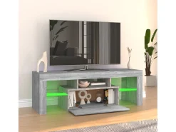Aiden Mueble de TV con luces LED gris Sonoma 120x35x40 cm