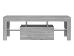 Aiden Mueble de TV con luces LED gris Sonoma 120x35x40 cm