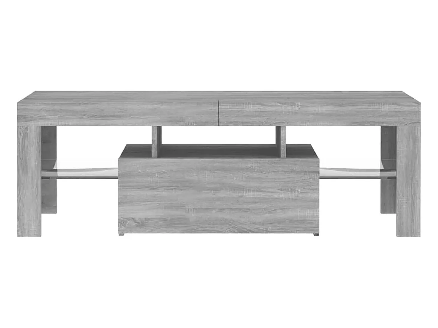 Aiden Mueble de TV con luces LED gris Sonoma 120x35x40 cm
