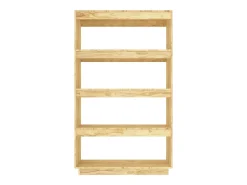 Alisha Estantería/divisor de espacios madera maciza pino 80x35x135 cm