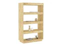 Alisha Estantería/divisor de espacios madera maciza pino 80x35x135 cm