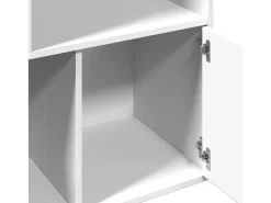 Allentown Estantería de madera de ingeniería blanca 70x36x189 cm