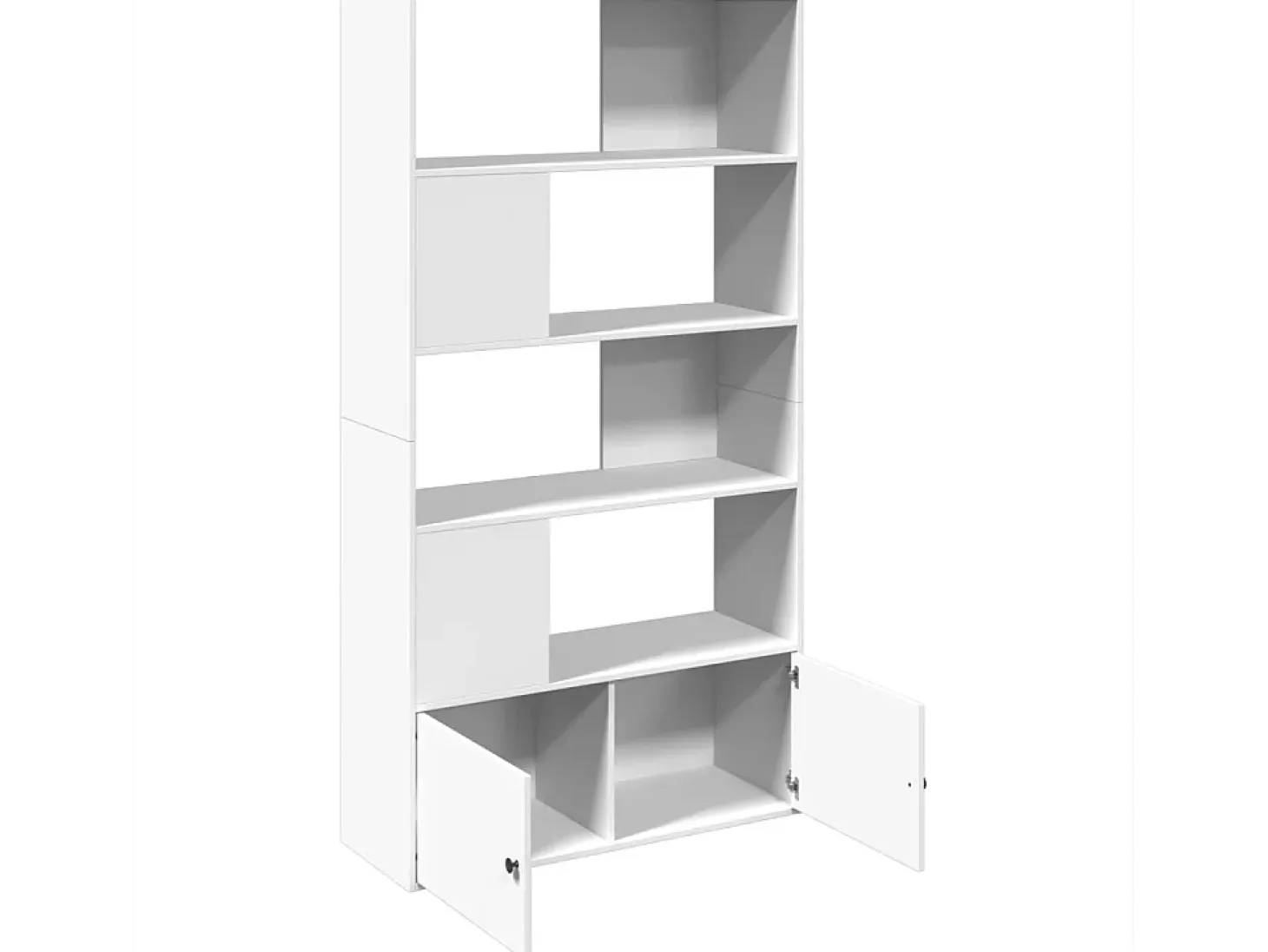 Allentown Estantería de madera de ingeniería blanca 100x36x189 cm