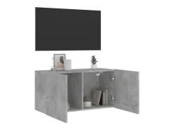 American Canyon Mueble para TV de pared gris hormigón 80x30x41 cm