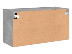 American Canyon Mueble para TV de pared gris hormigón 80x30x41 cm