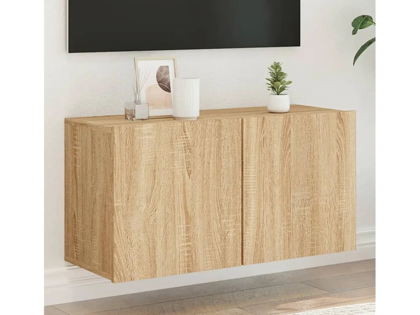 American Canyon Mueble para TV de pared roble Sonoma 80x30x41 cm
