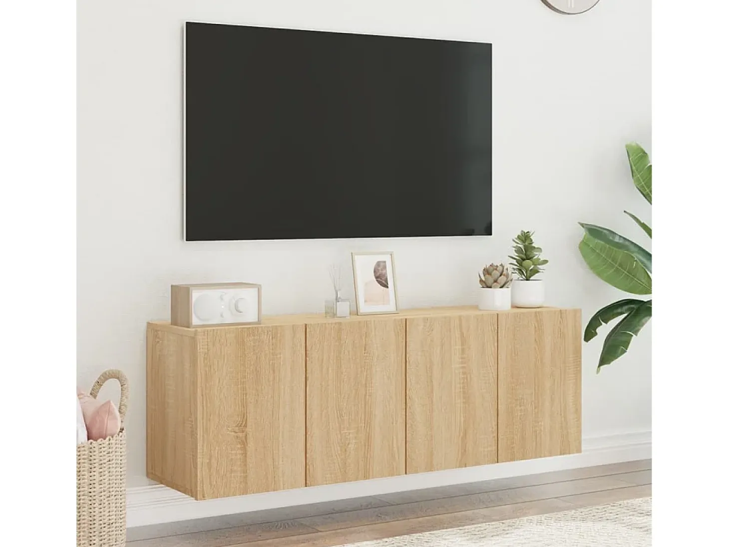 American Canyon Muebles para TV de pared 2 unidades roble Sonoma 60x30x41 cm