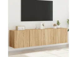 American Canyon Muebles para TV de pared 2 unidades roble Sonoma 80x30x41 cm