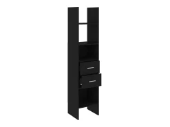 Ammon Estantería de madera contrachapada negro 40x35x180 cm
