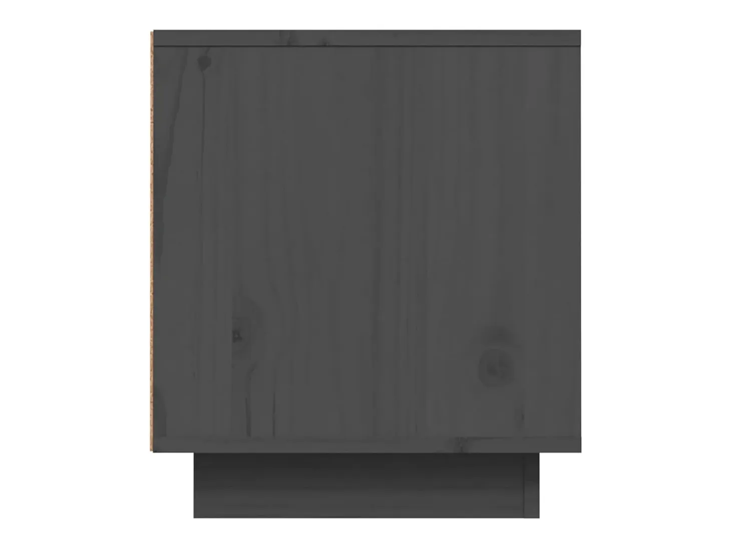 Anne-Suzanne Mueble de TV madera maciza de pino gris 80x35x40,5 cm