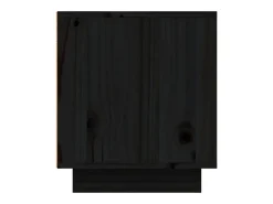 Anne-Suzanne Mueble de TV madera maciza de pino negro 80x35x40,5 cm