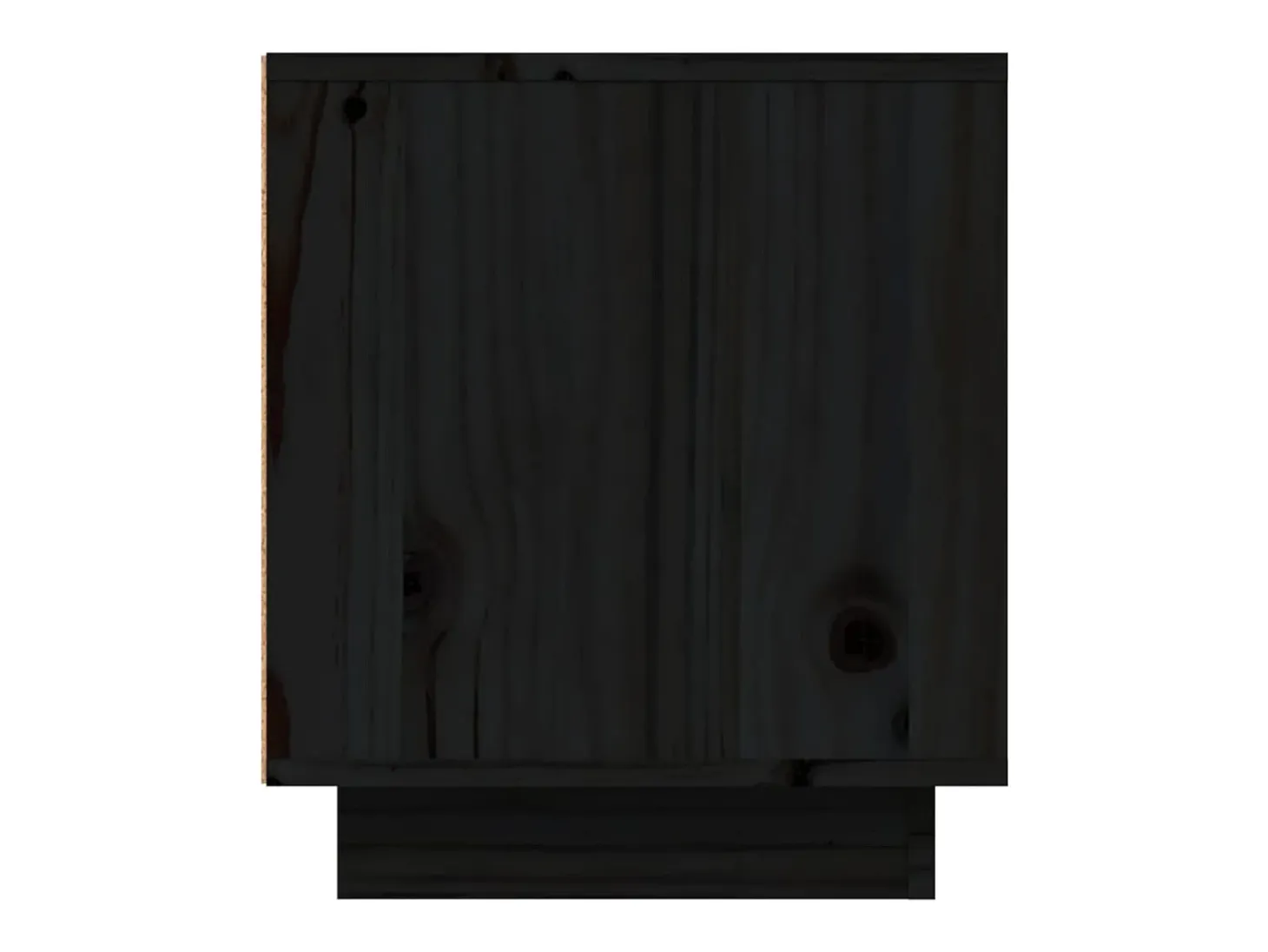 Anne-Suzanne Mueble de TV madera maciza de pino negro 80x35x40,5 cm