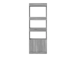 Aparador alto madera de ingeniería gris Sonoma 63x33x180 cm