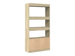 Aparador alto madera de ingeniería roble Sonoma 92x33x180 cm