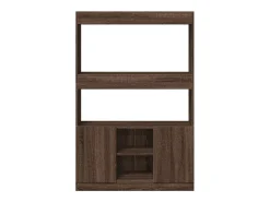 Aparador alto madera de ingeniería roble marrón 92x33x140 cm