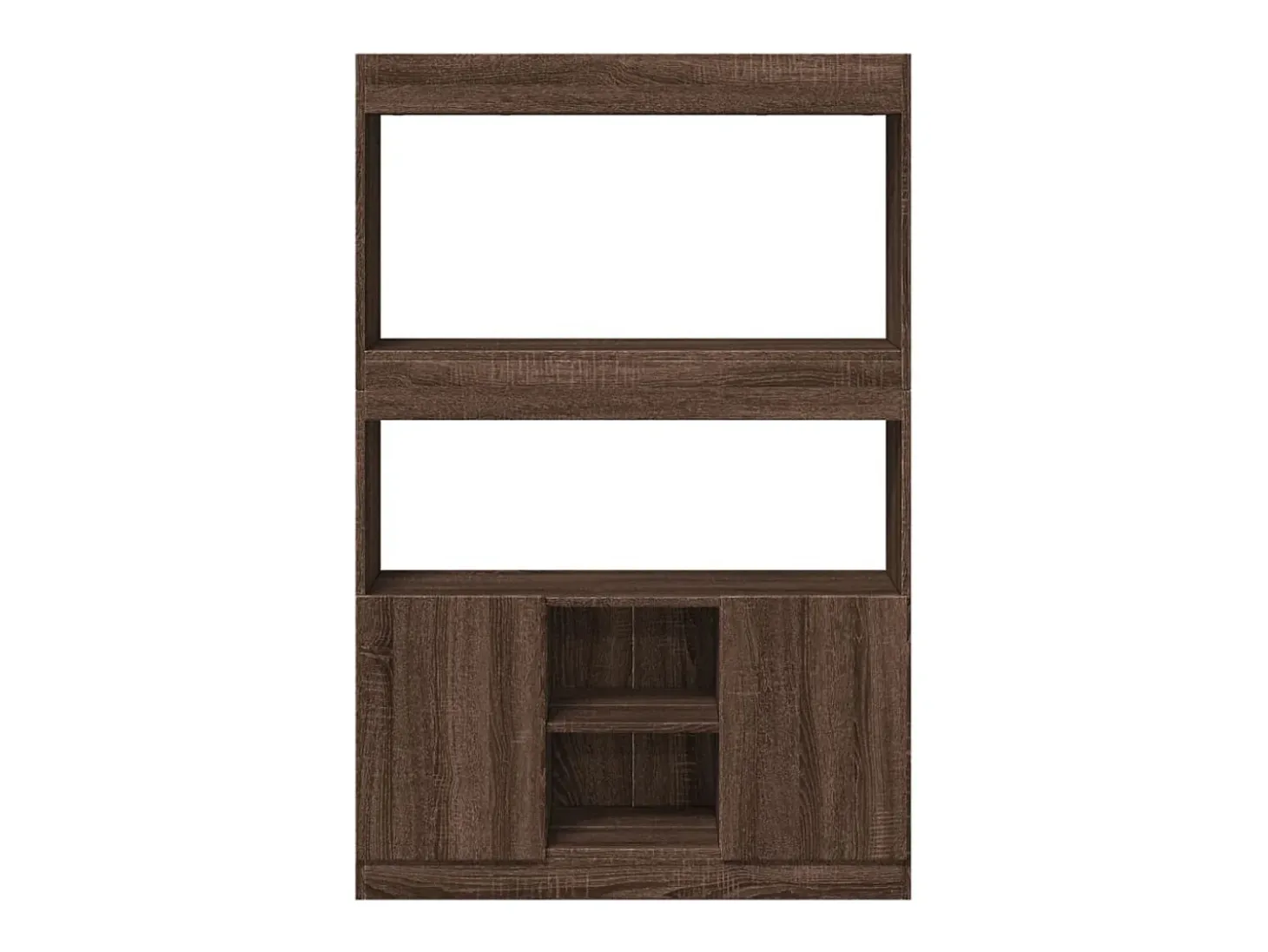 Aparador alto madera de ingeniería roble marrón 92x33x140 cm
