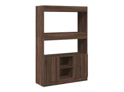Aparador alto madera de ingeniería roble marrón 92x33x140 cm