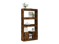Aparador alto madera de ingeniería roble ahumado 92x33x180 cm