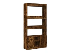 Aparador alto madera de ingeniería roble ahumado 92x33x180 cm