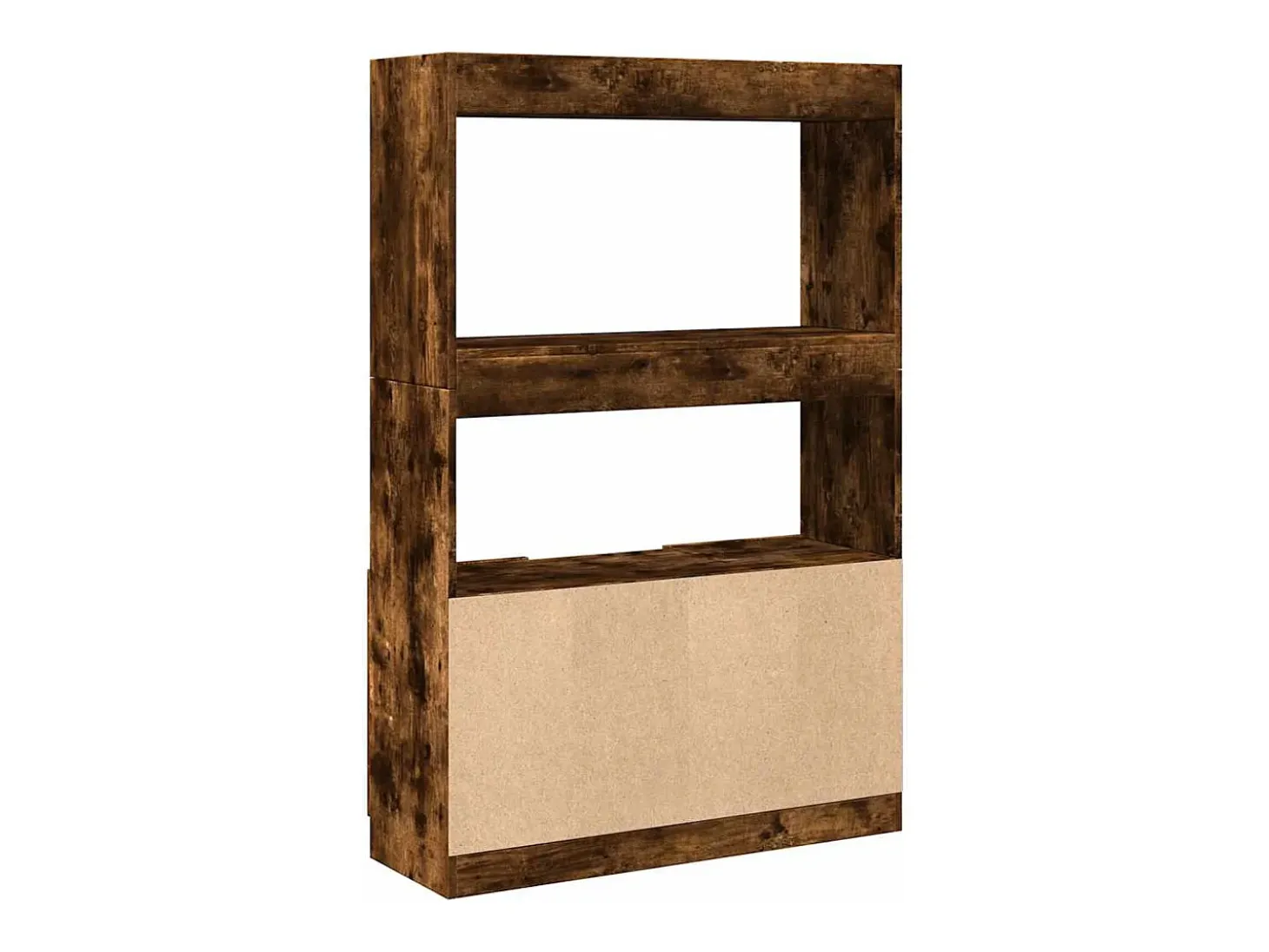 Aparador alto madera de ingeniería roble ahumado 92x33x140 cm