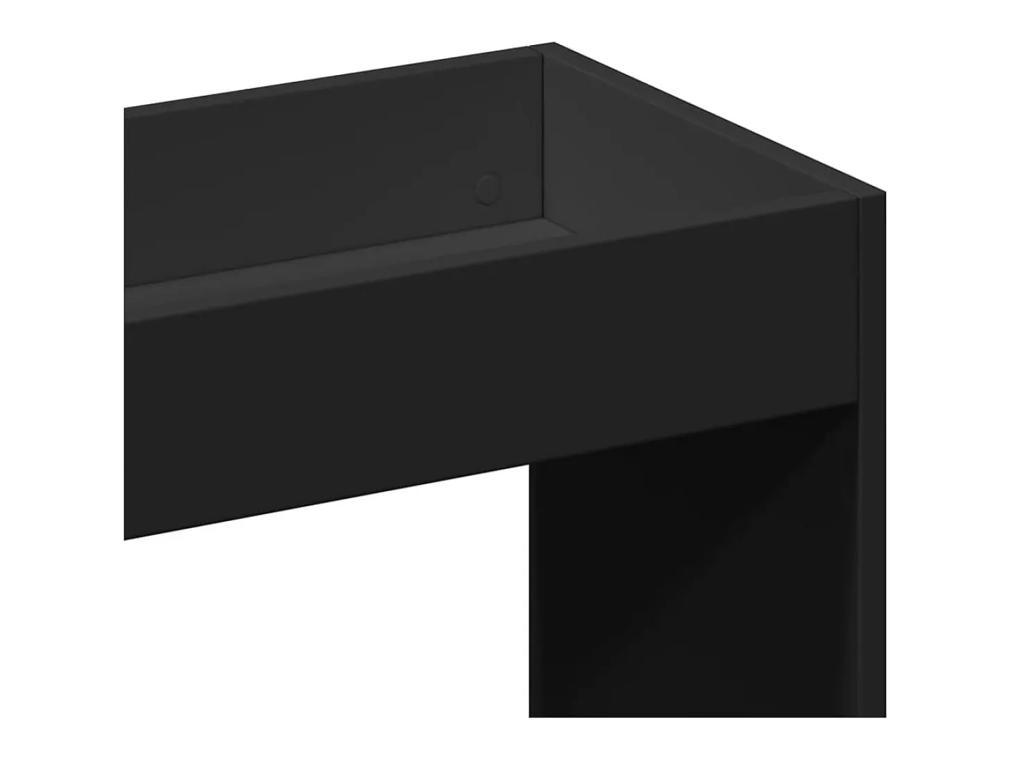 Aparador alto madera de ingeniería negro 92x33x140 cm