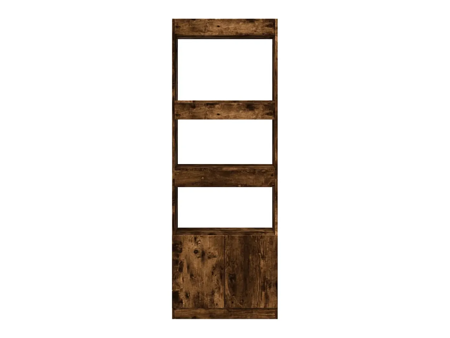 Aparador alto madera de ingeniería roble ahumado 63x33x180 cm