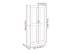 Aparador alto madera ingeniería roble artisan 82,5x30,5x185 cm
