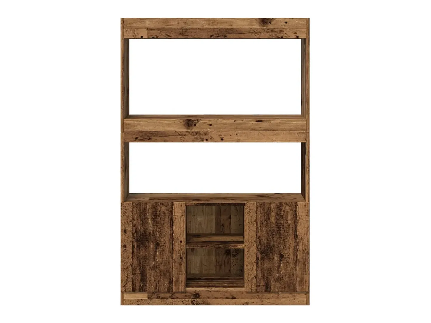 Aparador alto madera ingeniería madera envejecida 92x33x140 cm