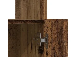 Aparador alto madera ingeniería madera envejecida 92x33x140 cm