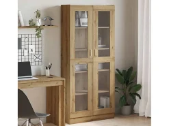 Aparador alto roble craft 82,5x30,5x185 cm madera de ingeniería