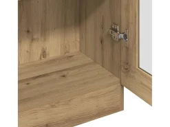 Aparador alto roble craft 82,5x30,5x185 cm madera de ingeniería