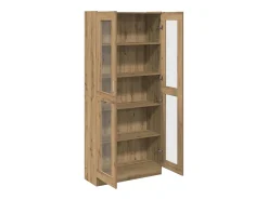 Aparador alto roble craft 82,5x30,5x185 cm madera de ingeniería