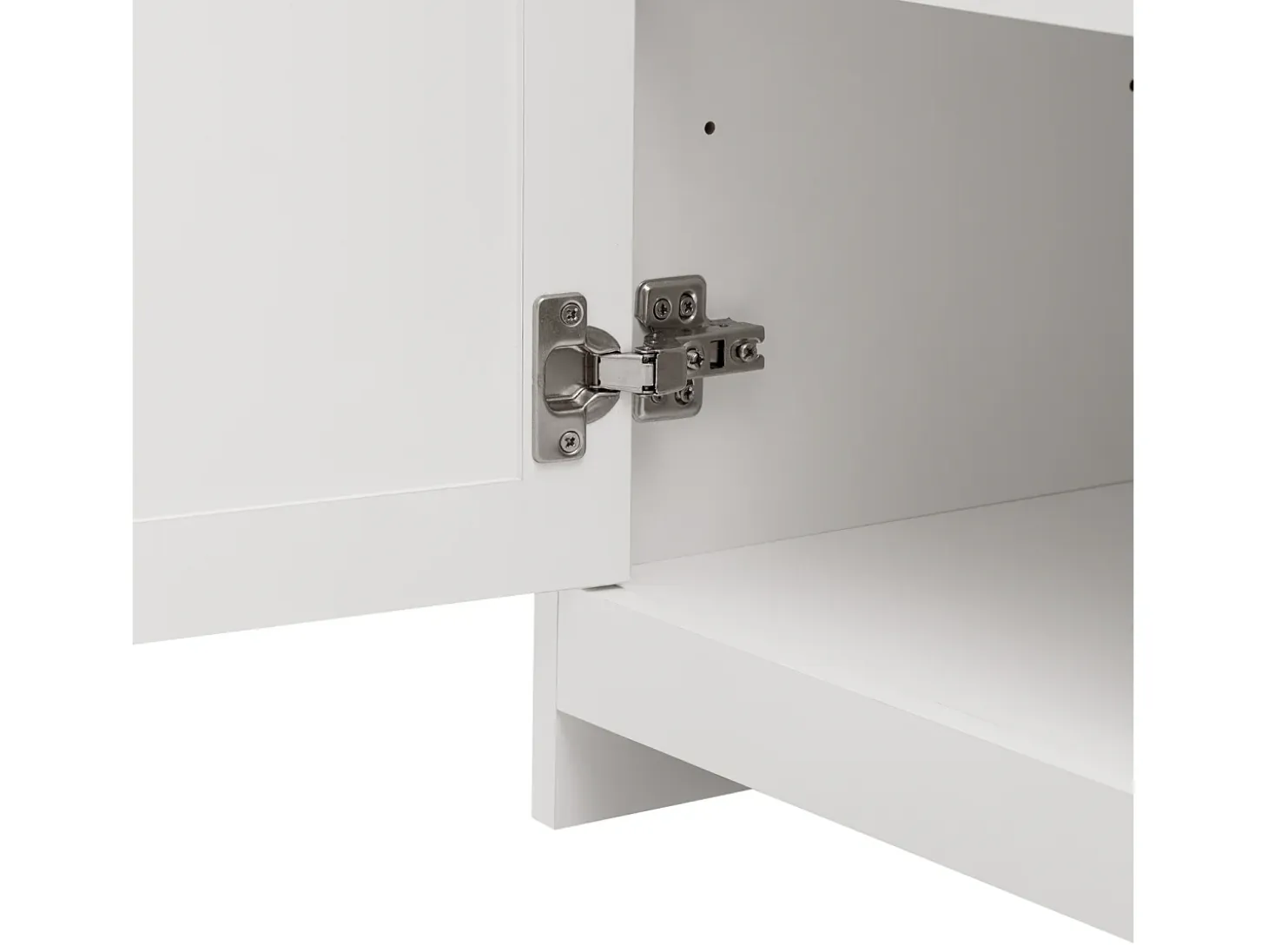 Aparador con veta de madera blanca, mueble de cocina con encimera, 160 x 37 x 75 cm, blanco