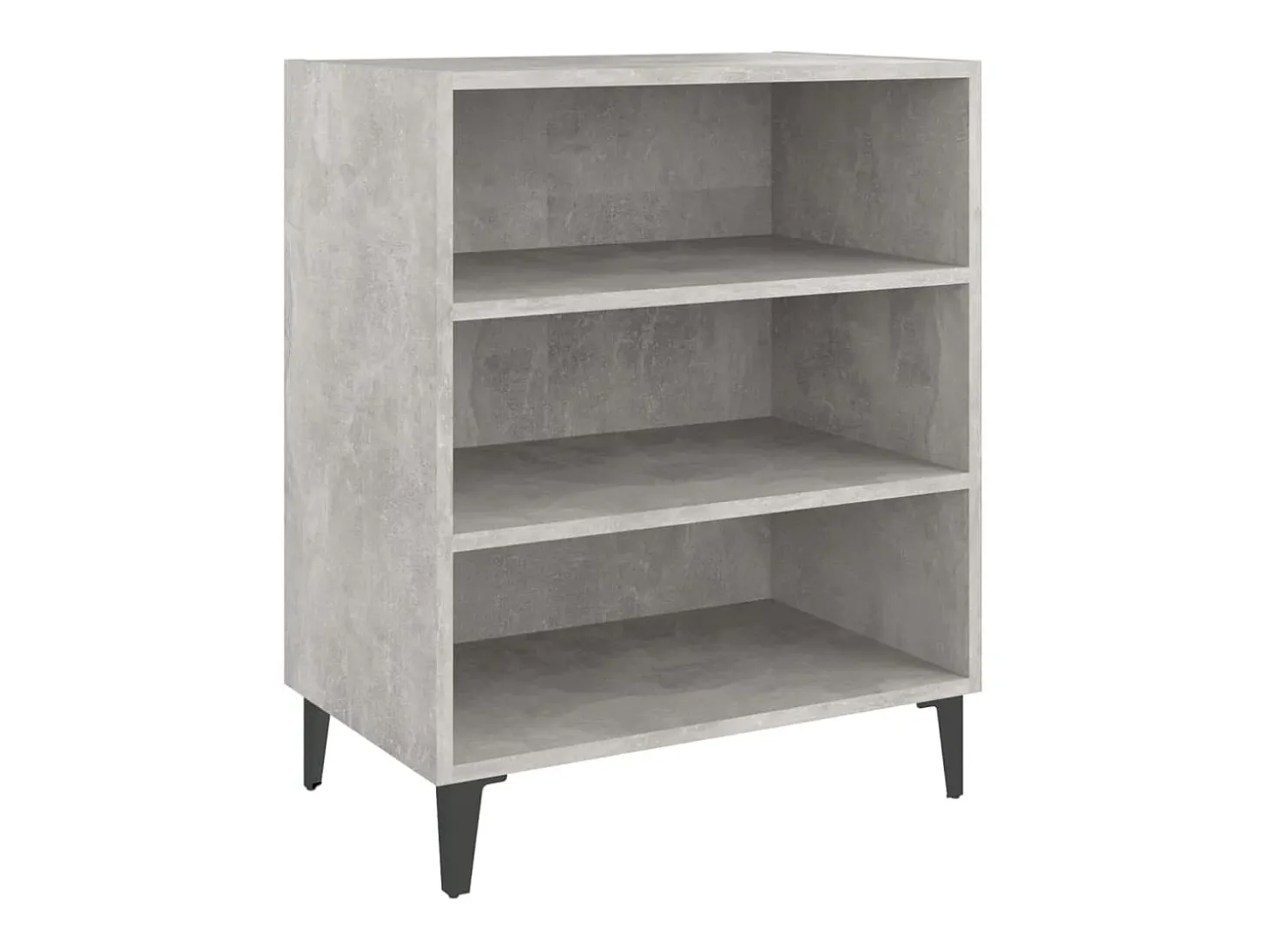 Aparador de madera contrachapada gris hormigón 57x35x70 cm
