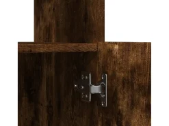 Aparador de madera de ingeniería roble ahumado 63x33x140 cm