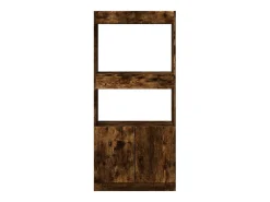 Aparador de madera de ingeniería roble ahumado 63x33x140 cm