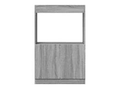 Aparador de madera de ingeniería gris Sonoma 63x33x100 cm