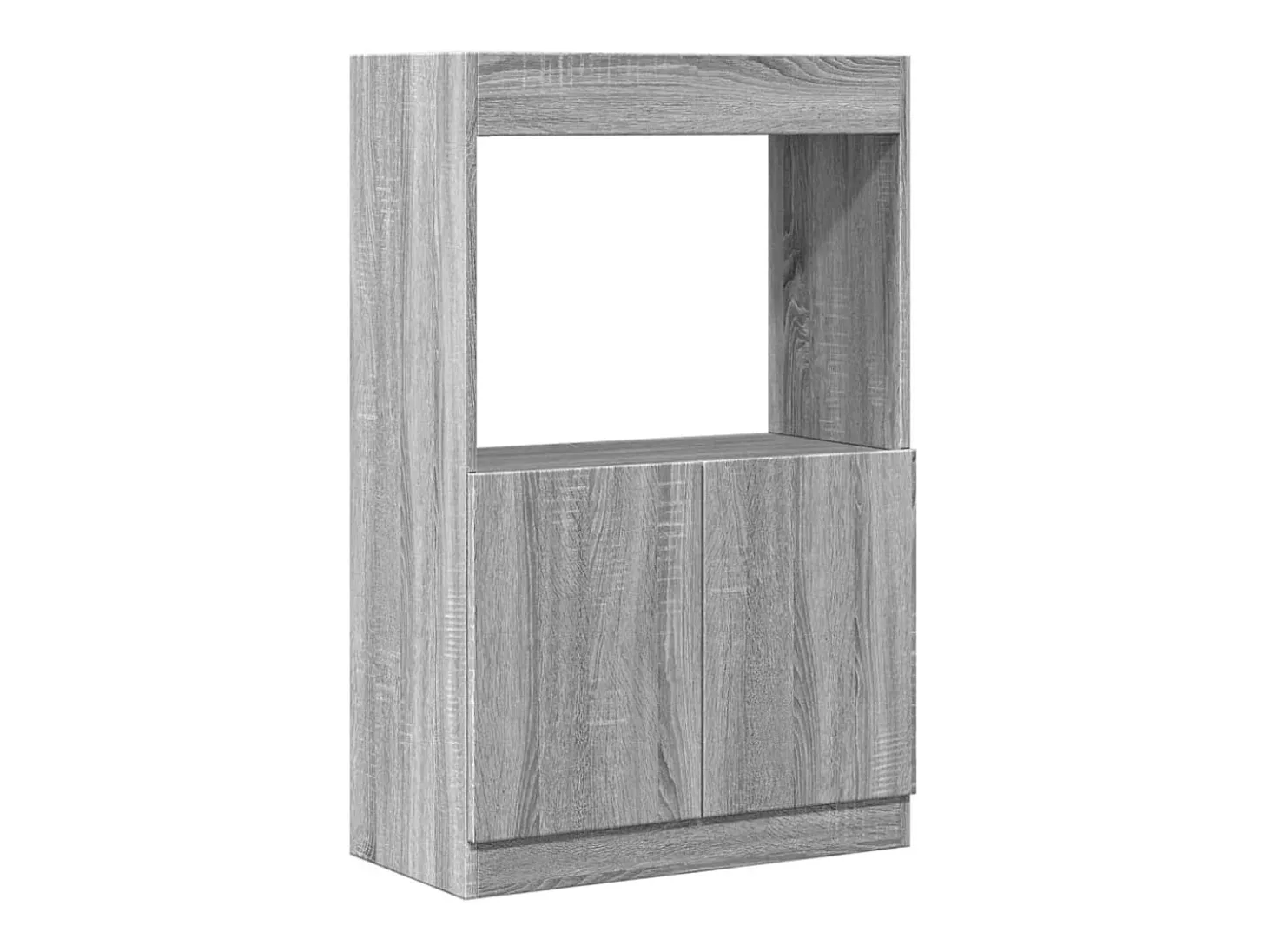 Aparador de madera de ingeniería gris Sonoma 63x33x100 cm