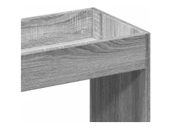 Aparador de madera de ingeniería gris Sonoma 63x33x100 cm