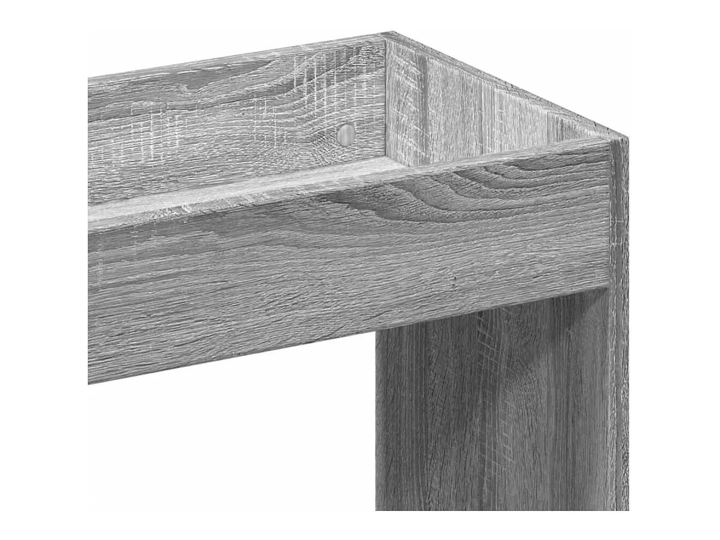 Aparador de madera de ingeniería gris Sonoma 63x33x100 cm